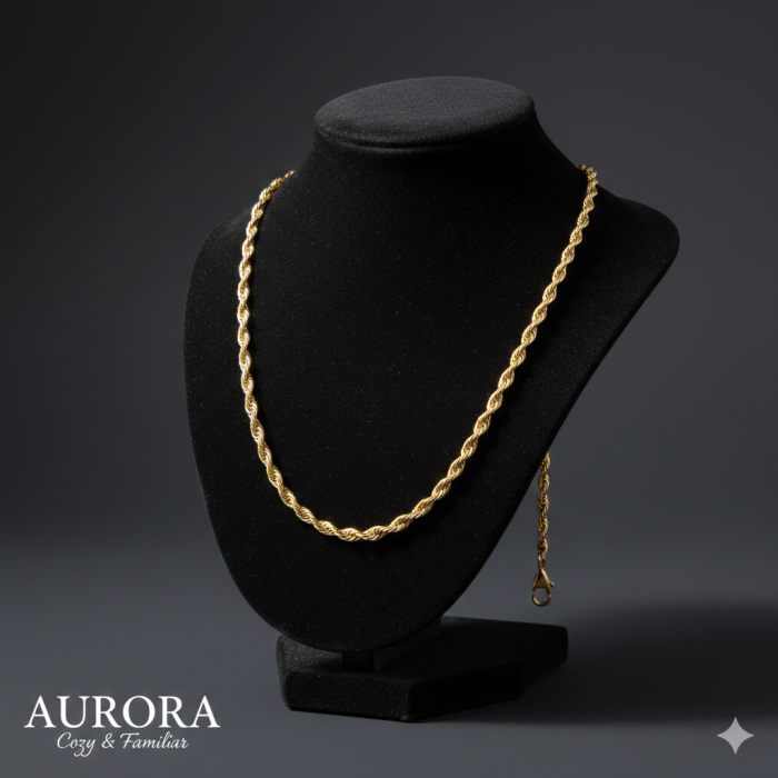 AURORA Ligth Gold Burgu Kolye (45 cm)