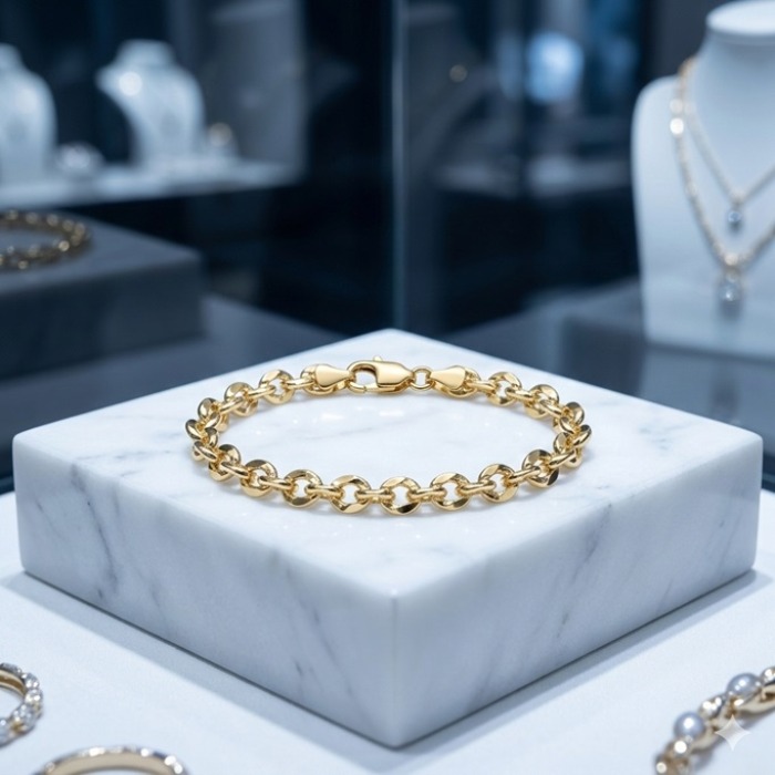 AYMIL | Light Gold Zincir Bileklik