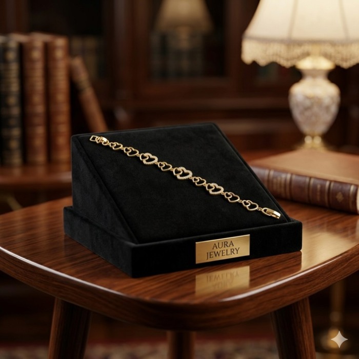 HEARTH Işıltılı Kalp Figürlü Bileklik