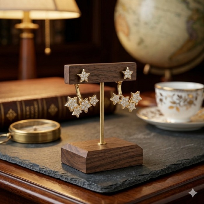 VIVET Işıltılı Yıldız Küpe